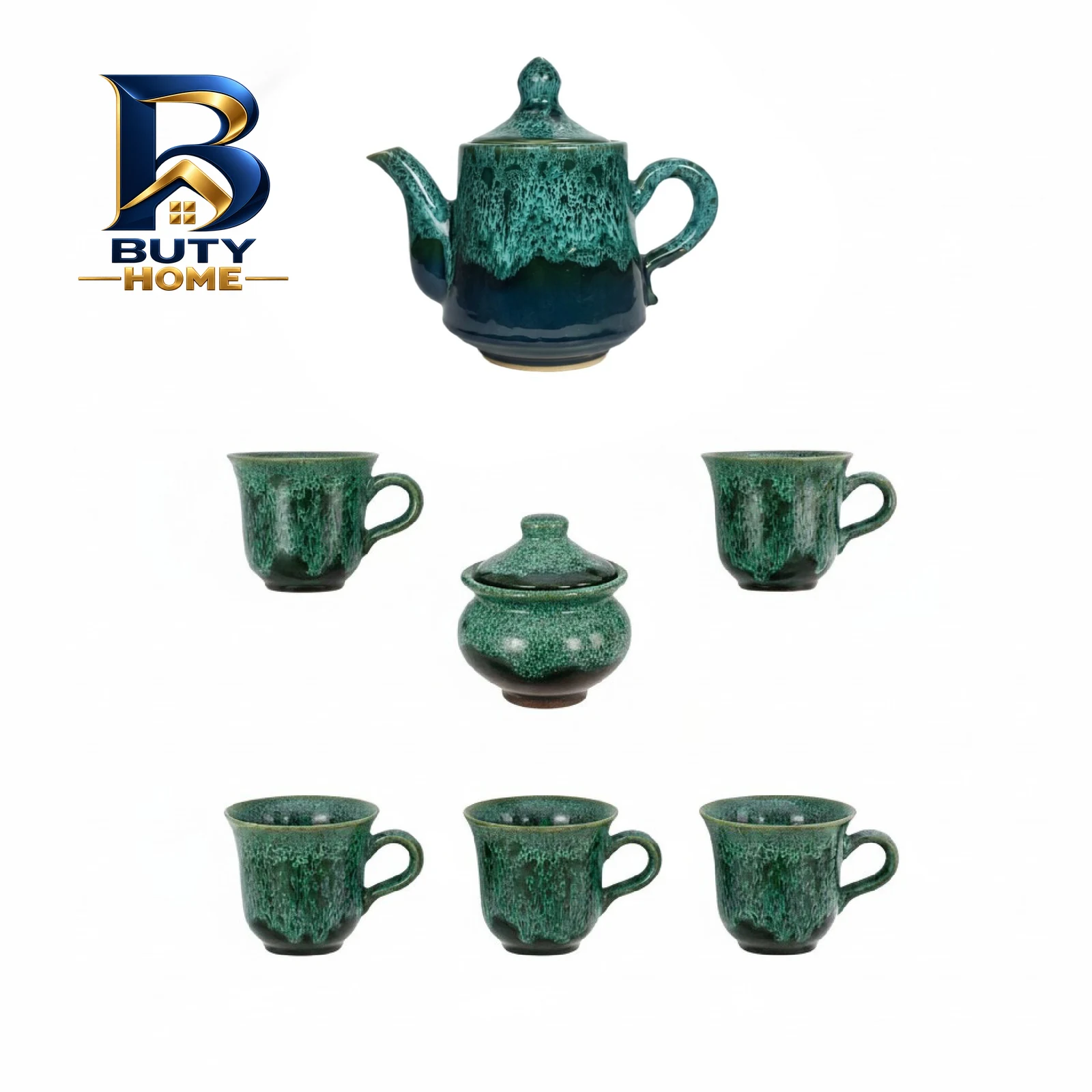 سرویس چای خوری ۷ پارچه طرح شره ای کد ۲ سرویس چای خوری ۷ پارچه طرح شره ای کد ۲