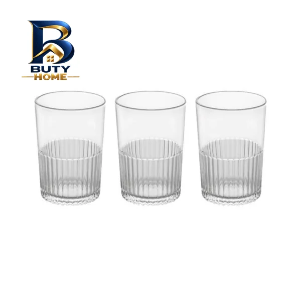 لیوان لیمون مدل شیاردار کد 350Ml بسته ۳ عددی