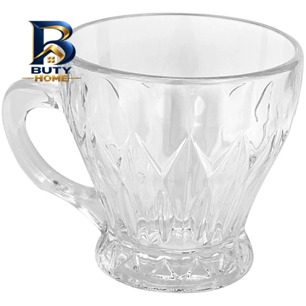 فنجان بلور و شیشه اصفهان مدل ساناز کد433 بسته ۶ عددی