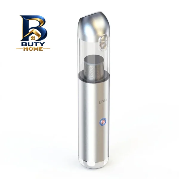 جارو شارژی خودرو بیوا مدل BVC-۰۲s با توان مکش ۱۲۰ AirWatt، باتری ۲۲۰۰mAh، ظرفیت مخزن ۲۰۰ml، چراغ قوه و چراغ چشمک زن هشدار، شارژدهی سریع طراحی جمع وجور مناسب تمیزکاری داخل مبلمان اصل