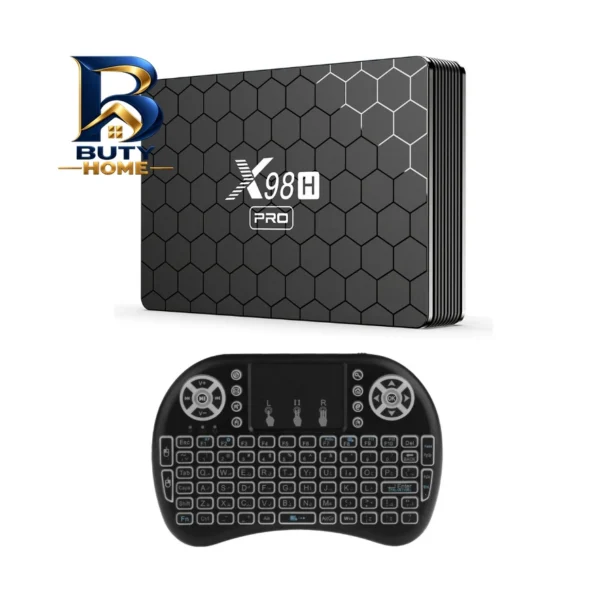 اندروید باکس مدل X۹۸H PRO ۴/۳۲GB همراه کیبورد i۸ اصل