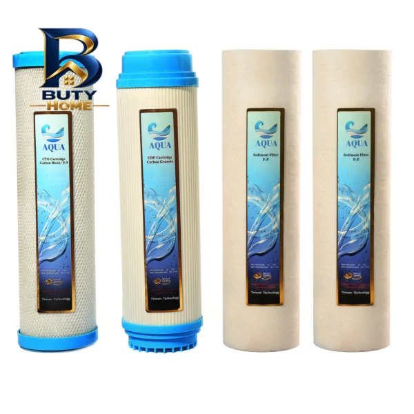 فیلتر دستگاه تصفیه آب آکوا مدل AQUA-F۴s مجموعه ۴ عددی اصل