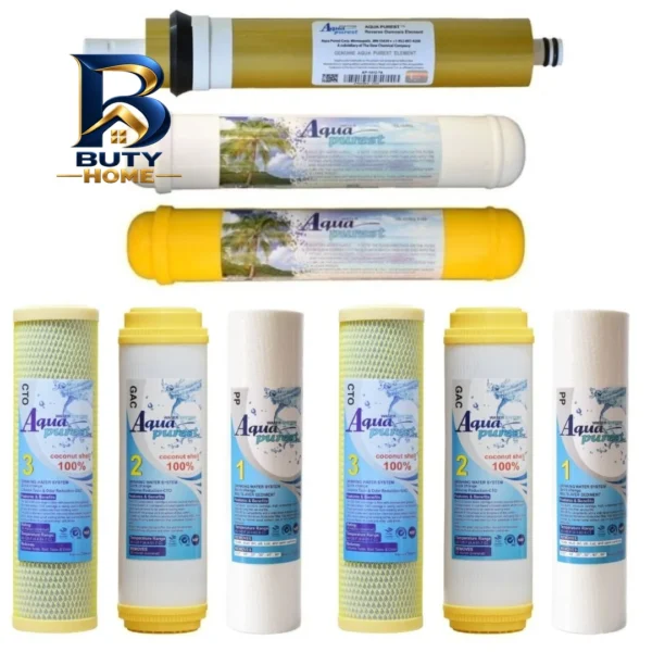 فیلتر دستگاه تصفیه آب آکوا پیورست مدل BZ 9006 RO NEW مجموعه ۸ عددی به همراه ممبران