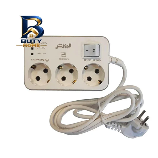محافظ ولتاژ فروزش مدل سه خانه ارت دار کد ۱/۸ FR۳۰۰ اصل