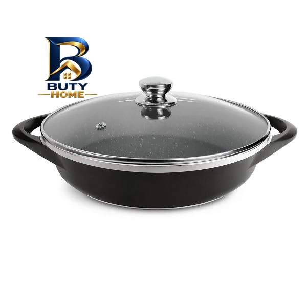 تابه گرانیتی ام جی اس با در شیشه و دو دسته
