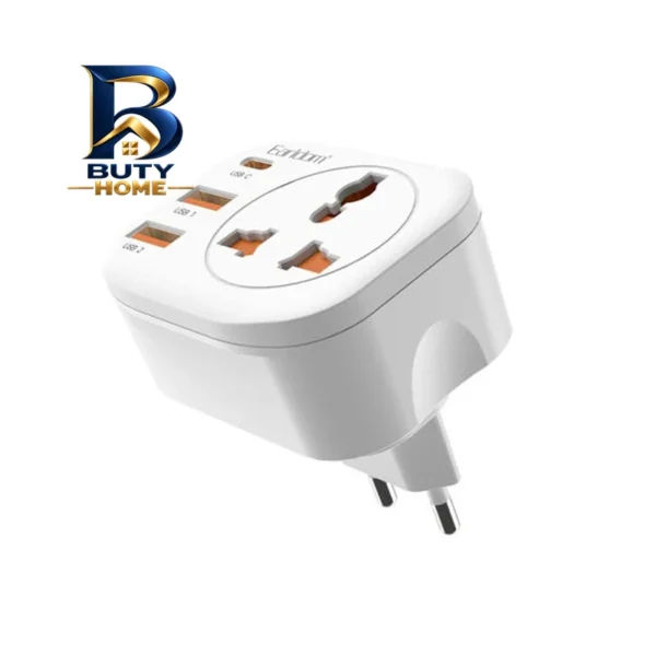 تبدیل دیواری و شارژر ارلدام مدل ۴IN۱ POWER SOCKET اصل
