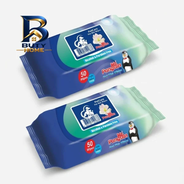 دستمال مرطوب حیوانات خانگی مدل Scented وزن ۳۰۰ گرم بسته ۲ عددی