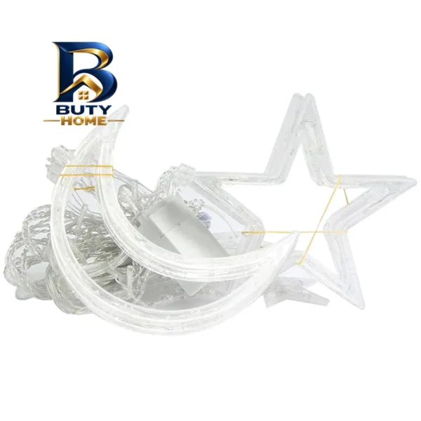 ریسه ال ای دی طرح ستاره و ماه نامنظم طول 2.5 متر