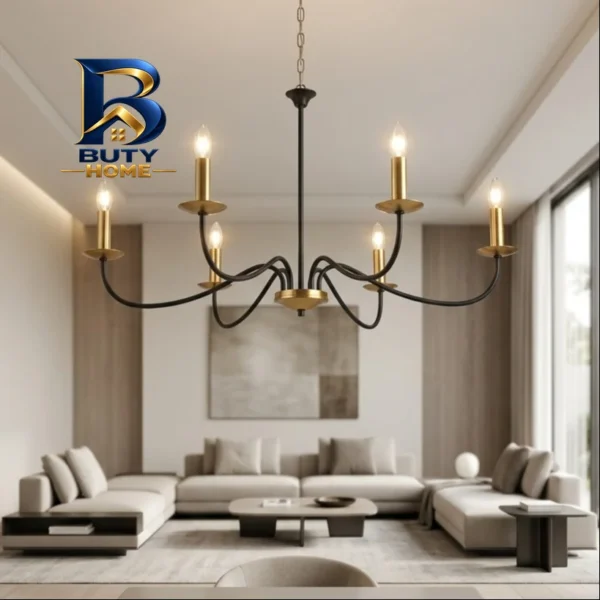 لوستر 6 شعله شاهان تک مدل ASA..B.G