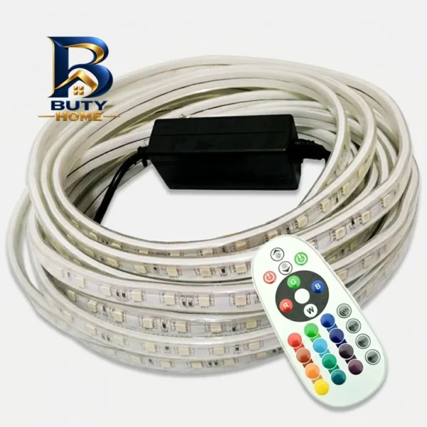 ریسه ال ای دی RGB مدل شلنگی طول 1 متر به همراه ریموت