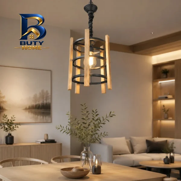لوستر ۱ شعله شاهان تک مدل WOOD.۱۵ اصل