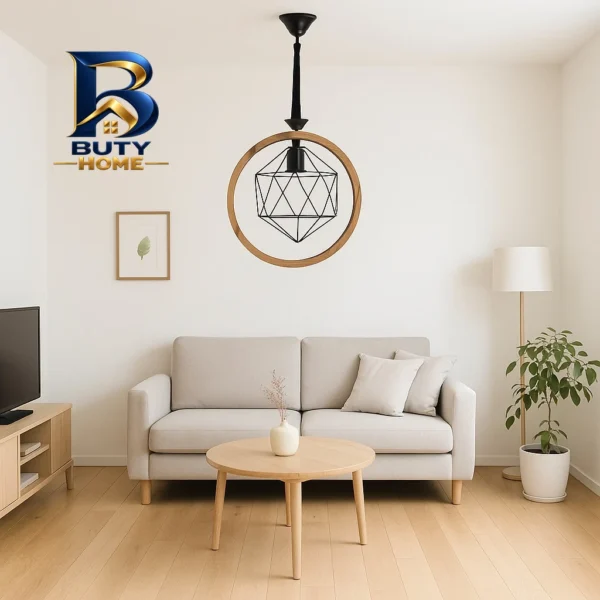 چراغ آویز تک شعله مدل شاهان WOOD 6