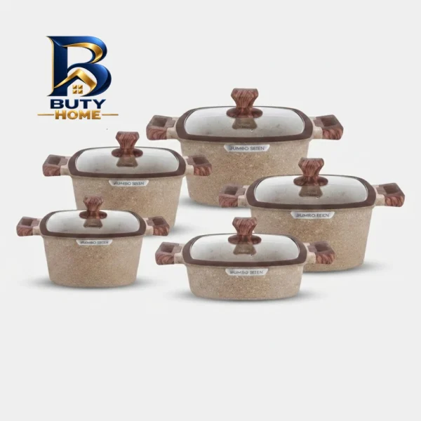 سرویس قابلمه و تابه گرانیتی ۱۰ پارچه بازرگانی زیو مدل ZCS-۸۳۰۰/۵S۳۲ JUMBO SERIES اصل