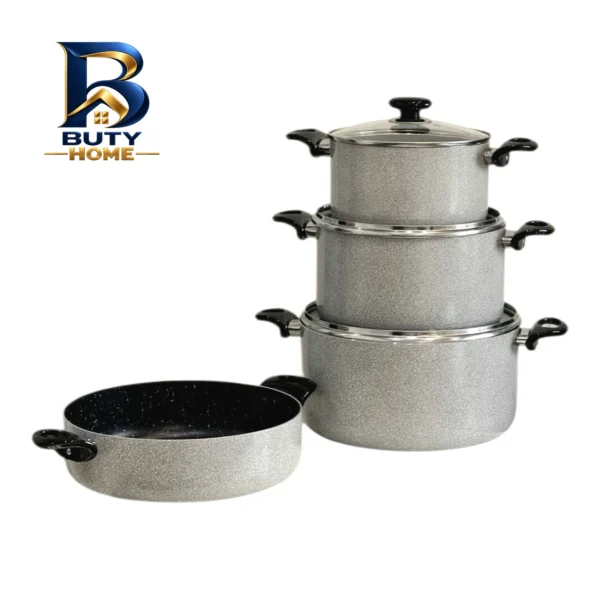 سرویس قابلمه و تابه گرانیت ۷ پارچه مدل کلاسیک