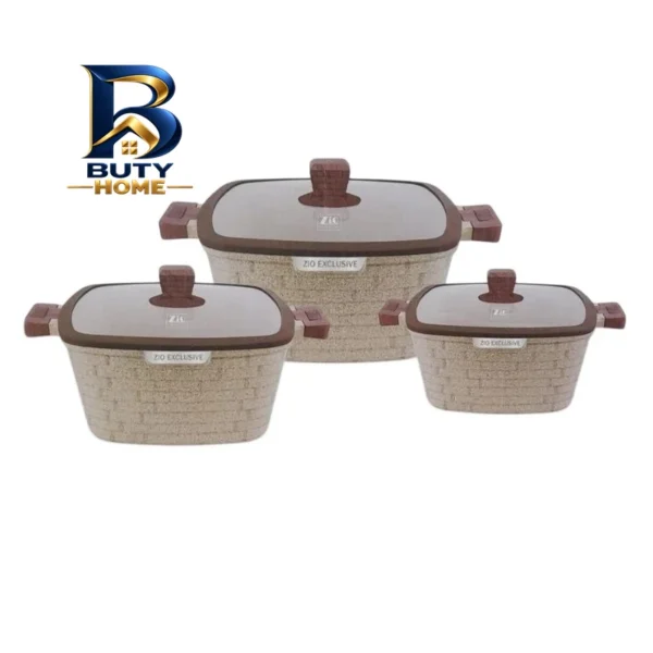 سرویس قابلمه گرانیت ۶ پارچه زیو مدل ZCS-۸۵۶۶/S۲۴ اصل