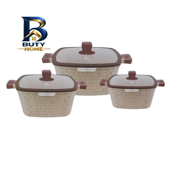 سرویس قابلمه گرانیت ۶ پارچه بازرگانی زیو مدل 8566-22