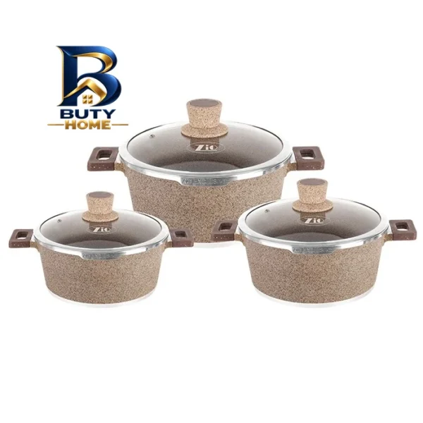 سرویس قابلمه گرانیت ۶ پارچه زیو مدل ZCS-۸۴۱۶/S۲۲ اصل
