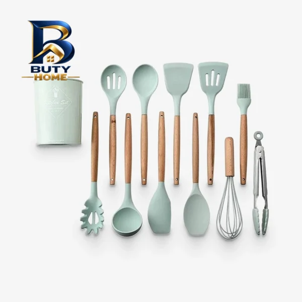 سرویس ملاقه و کفگیر ۱۲ پارچه مدل کیچن ست silicone
