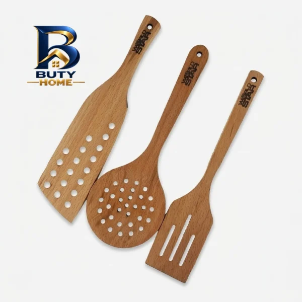 سرویس ملاقه و کفگیر مدل چوبی مجموعه 3عددی