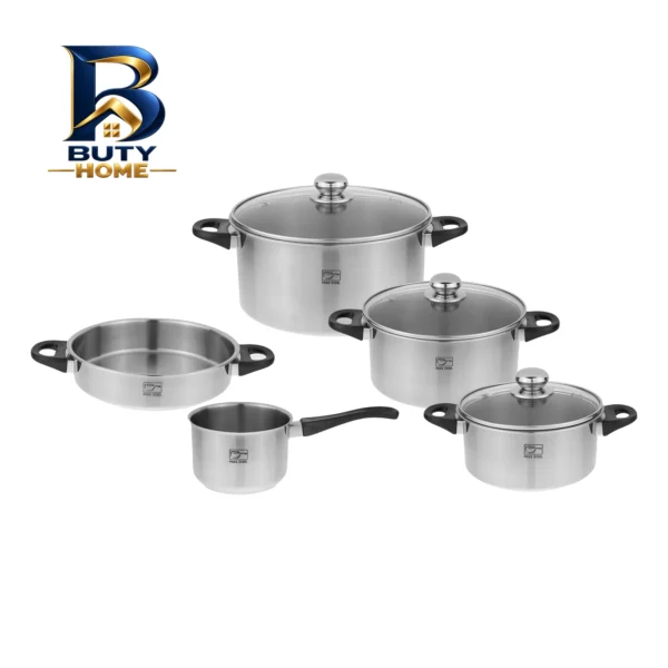 سرویس پخت و پز 8 پارچه پارس استیل مدل سه لایه کد 08