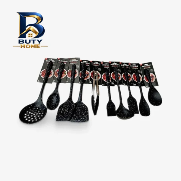 سرویس کفگیر و ملاقه ۱۰پارچه شنگیا مدل سیلیکونی