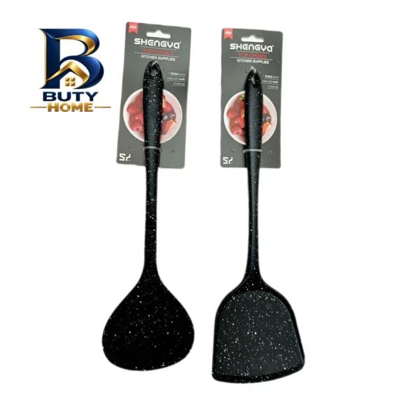 سرویس کفگیر و ملاقه ۲ پارچه شنگیا مدل سیلیکونی کهکشانی