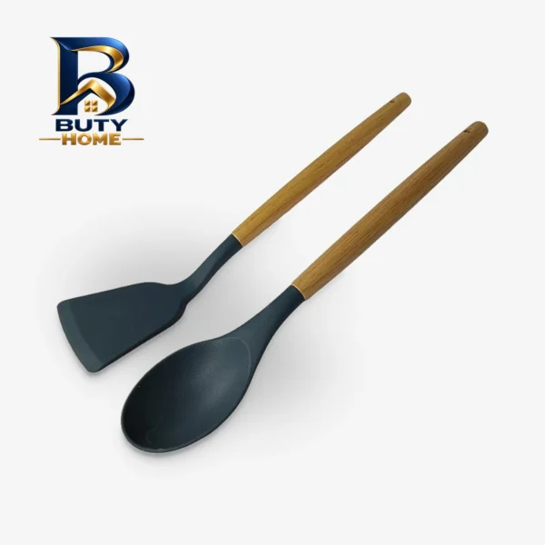 کفگیر و ملاقه ۲ پارچه مدل سیلیکونی کد OTL۳۹ اصل