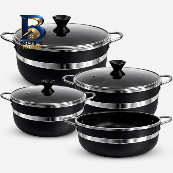 سرویس گرانیتی قابلمه و تابه 7 پارچه مدل Belly