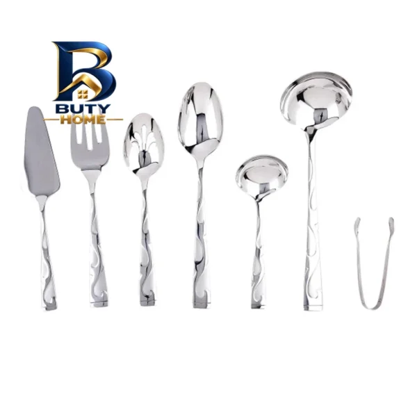 سرویس ملاقه و کفگیر ۷ پارچه کاراجا مدل EleganceTattoo کد 153.02.02.0336