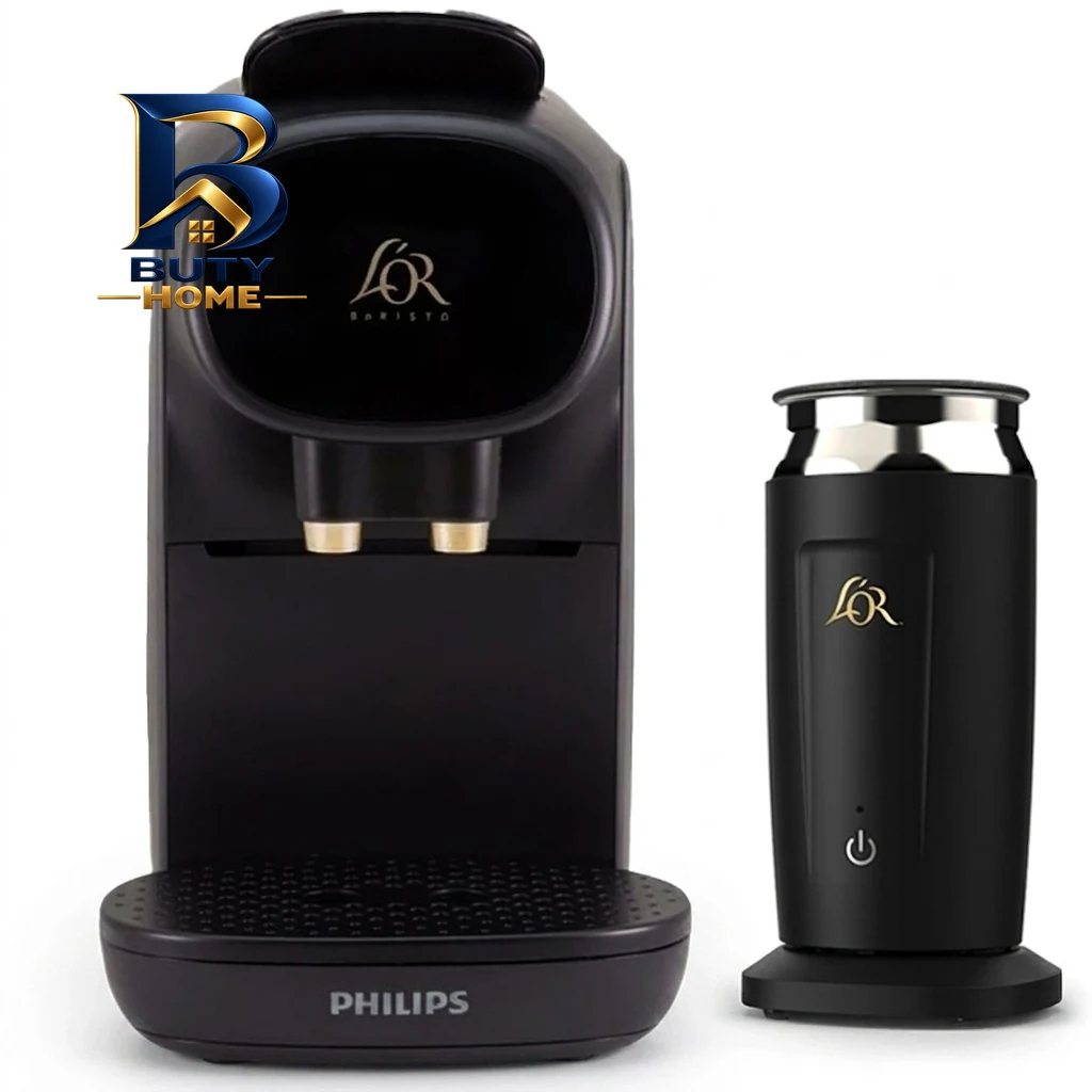 اسپرسوساز کپسولی ۸۰۰ میلی لیتر فیلیپس مدل L'OR Barista Sublime LM۹۰۱۲ با فشار بخار ۱۹ بار، قابلیت تهیه هم زمان ۲ فنجان و کف شیرساز لور اصل