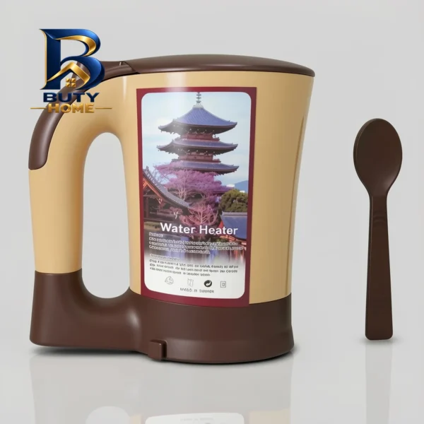 کتری برقی مسافرتی با قاشق پلاستیکی مخصوص