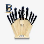 سرویس چاقو ۱۱ پارچه با تیغه استیل و دسته باکالیت هپی کیچن مدل Stone Knife 11
