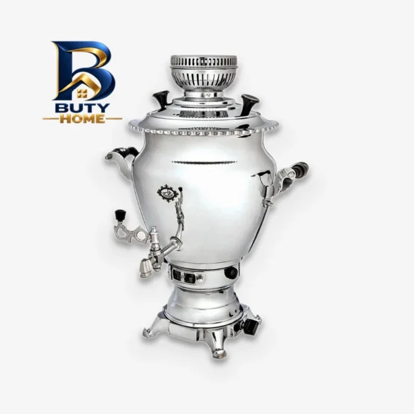سماور گازسوز عالی نسب مدل Ganjineh Simin با ظرفیت 6 لیتر