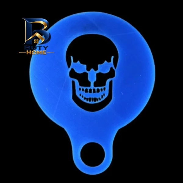 شابلون قهوه مدل Skull با طراحی خاص