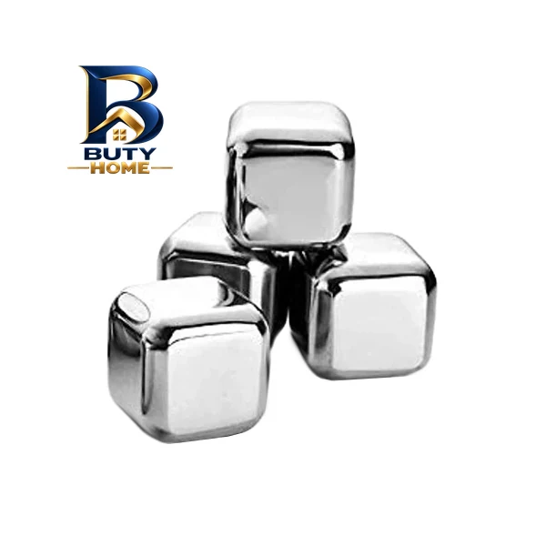 قالب یخ استیل مدل مکعبی مجموعه ۴ عددی