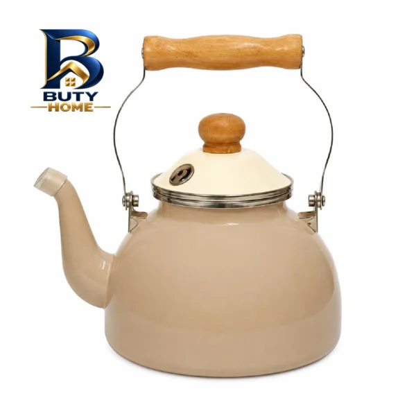 کتری مدل لعابی دسته چوبی اصل
