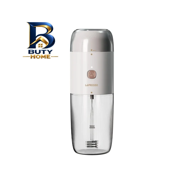 قهوه ساز لپرسو مدل دستگاه دو کاره فوم شیر و آسیاب LePresso LPMFGRWH ۲IN۱ Portable Milk Frother اصل