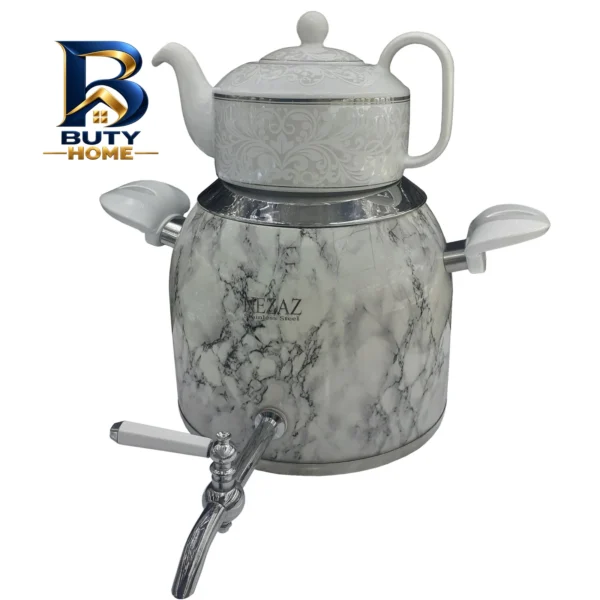 ست کتری و قوری نزاز مدل قالب ترک با طرح سنگ