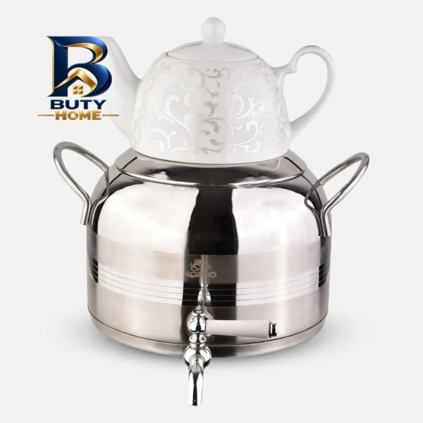ست کتری و قوری روزینو مدل استیل گنجایش ۵ لیتر ۱ لیتر اصل