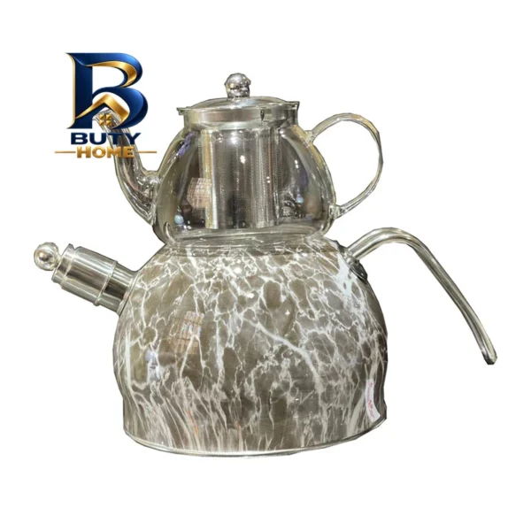 ست کتری و قوری هوم لوکس مدل AL-۹۸۵۷B گنجایش ۳ لیتر گنجایش ۰.۷ لیتر اصل