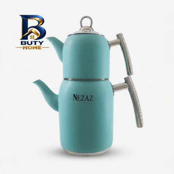 ست کتری و قوری نزاز مدل پاستیلی کد ۵۰۱۶ گنجایش ۲ لیتر گنجایش ۱ لیتر اصل