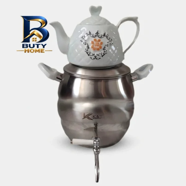 ست کتری و قوری مدل روگازی کد ۰۶ گنجایش ۶ لیتر گنجایش ۱ لیتر اصل