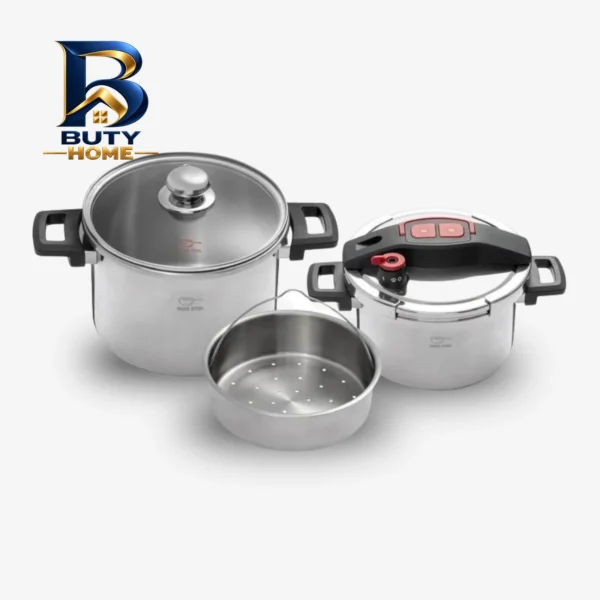 زودپز دوقلو پارس استیل با کف سه لایه و ظرفیت مناسب