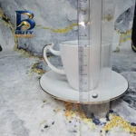 ست فنجان و نعلبکی ۱۲ پارچه مدل خط طلا کد 360021