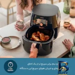 نمای بسته بندی هواپز ۷.۳ لیتر فیلیپس مدل HD۹۸۶۷ اصل برچسب و بسته بندی