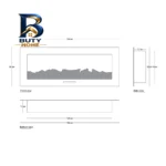 شومینه دیواری برقی بیستون مدل B.Z_۱۵۰_L۲.bs اصل