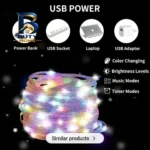 ریسه ال ای دی هوشمند بلوتوثی مدل فول کالر کد RGB IC usb 5v طول 5 متر