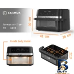 نمای جزئیات هواپز ۱۲ لیتر فارموکس مدل FX 6130 دو مخزنه پرداخت و جزئیات مواد