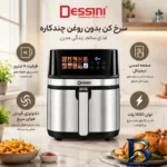 نمای جزئیات سرخ کن بدون روغن دسینی مدل DS۱۱۱۳ اصل پرداخت و جزئیات مواد
