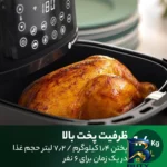 نمای کناری سرخ کن بدون روغن فیلیپس مدل HD۹۲۸۵/۹۳ اصل پروفایل و ساختار